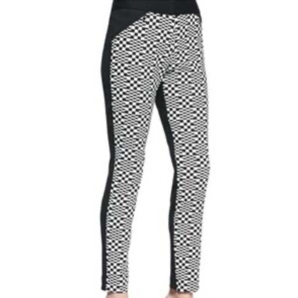 Trina Turk Classic Black White Patterned Trousers